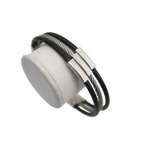 EDFORCE Stainless steel Cable & rubber bracelet